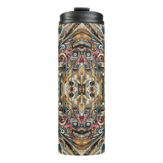 Sterk gedecoreerde tuimelaar thermosbeker (Voorkant)