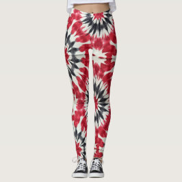 Sterk gedefinieerde tijdkleurstof naadloos patroon leggings