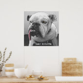 Sterk gemotiveerde gestileerde bruine hond poster (Keuken)