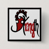 Sterk gezegde vierkante button 5,1 cm (Voorkant)