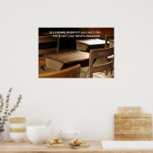 STERK, HOOG OP EN HOUD OP.... POSTER (Keuken)