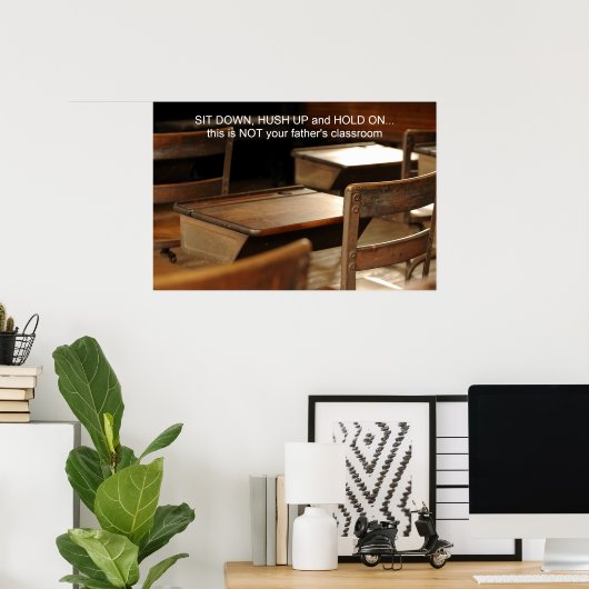 STERK, HOOG OP EN HOUD OP.... POSTER (Thuiskantoor)