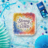 Sterk in de Christelijke kunst Papieren Bordje (Feest)