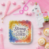 Sterk in de Christelijke kunst Papieren Bordje (Feest)