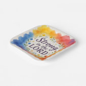 Sterk in de Christelijke kunst Papieren Bordje (Gebogen)