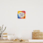 Sterk in de Here Christelijke Kunst Poster (Keuken)