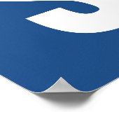 Sterk Inspirerend blauw Poster (Hoek)