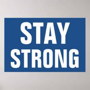 Sterk Inspirerend blauw Poster