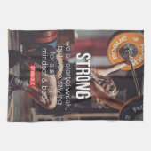 STERK, Inspirerend woorden voor het gewicht van vr Theedoek (Horizontaal)