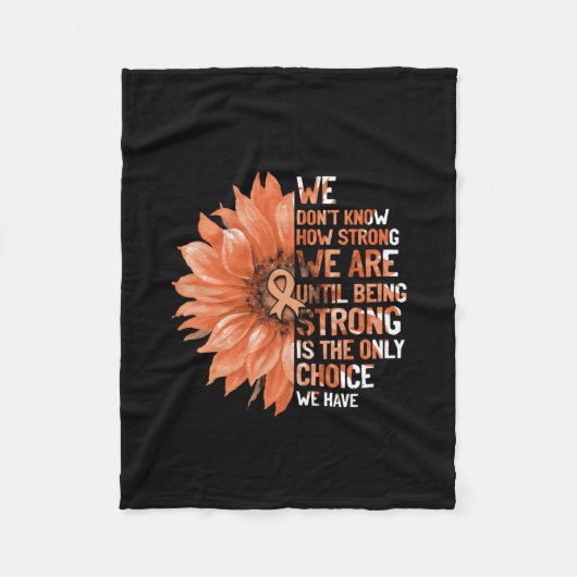Sterk is de enige keuze voor baarmoederhalskanker fleece deken (Voorkant)