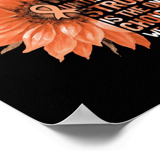 Sterk is de enige keuze voor baarmoederhalskanker poster (Hoek)