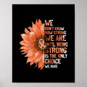 Sterk is de enige keuze voor baarmoederhalskanker poster (Voorkant)