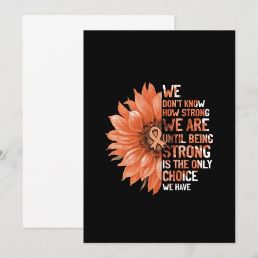 Sterk is de enige keuze voor baarmoederhalskanker save the date (Voorkant / Achterkant)