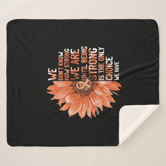 Sterk is de enige keuze voor baarmoederhalskanker sherpa deken (Voorkant (horizontaal))