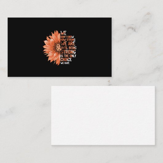 Sterk is de enige keuze voor baarmoederhalskanker visitekaartje (Voorkant / Achterkant)