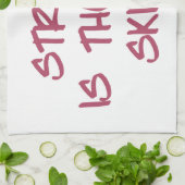 Sterk is de Motivatie New Skinny Workout Gym Theedoek (Gevouwen)