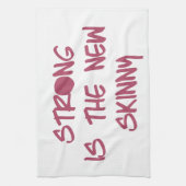 Sterk is de Motivatie New Skinny Workout Gym Theedoek (Verticaal)