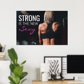 Sterk is de nieuwe Sexy | Motivatie-schooluitval Poster (Thuiskantoor)