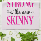 Sterk is de nieuwe Skinny (gewichten) Theedoek (Gevouwen)