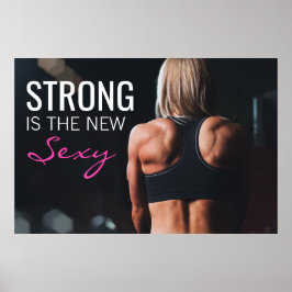 Sterk Is Het Nieuwe Sexy | Motiverende Meisjes Wor Poster