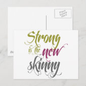 Sterk is het Nieuwe Skinny - Manuscript Briefkaart (Voorkant / Achterkant)