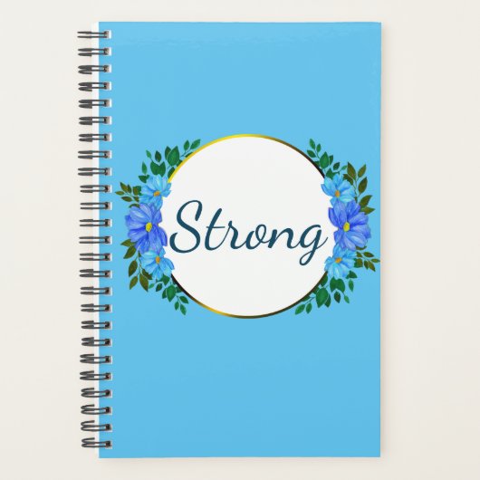 "Sterk" Je bent sterker dan je denkt! Floral Planner (Voorkant)