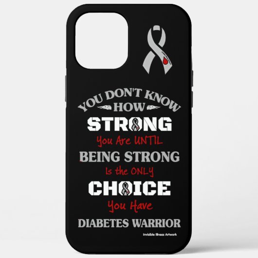 Sterk/keuze 2...Diabetes Case-Mate iPhone Case (Achterkant)