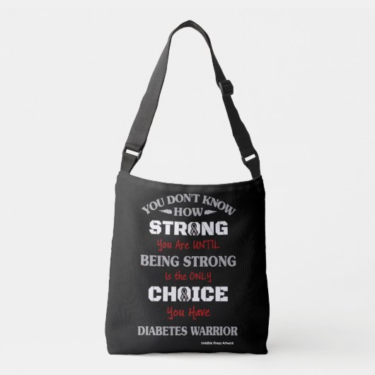 Sterk/keuze 2...Diabetes Crossbody Tas (Voorkant)