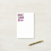 Sterk/keuze...Borstkanker Post-it® Notes (Op bureau)