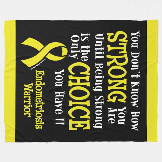 Sterk/keuze...Endometriose Fleece Deken (Voorkant (Horizontaal))