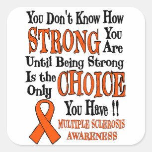 Sterk/Keuze...MS Vierkante Sticker