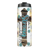 Sterk kruis (Spreuken 31:25) Thermosbeker (Voorkant)