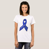 Sterk lintje voor ME/CFS Warrior Blue Awareness T-shirt (Voorkant volledig)