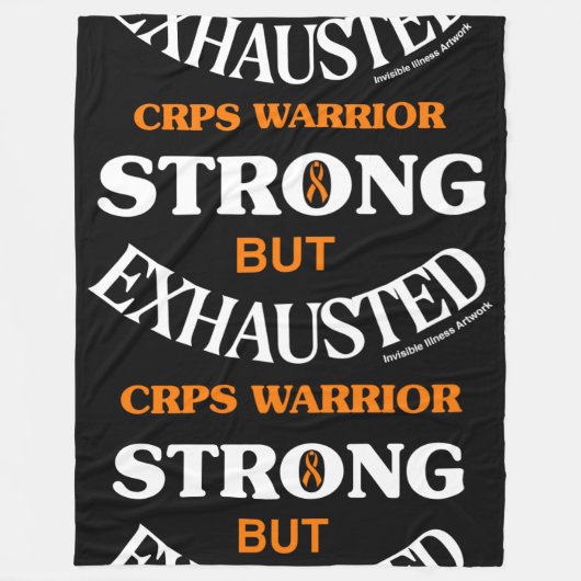 STERK MAAR UITGEPUT...CRPS FLEECE DEKEN (Voorkant)