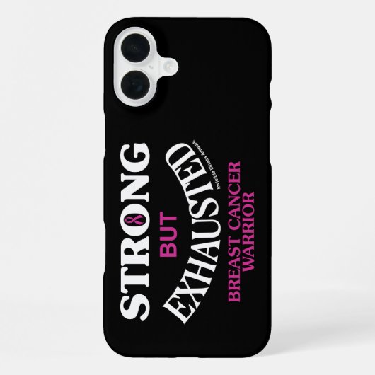 STERK, maar UITGESCHRAPT.. borstkanker iPhone Hoesje (Achterkant)