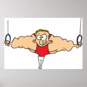 Sterk Man Gymnast Poster (Voorkant)