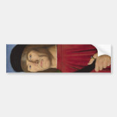 Sterk Man met een roze anjer (renaissance Art) Bumpersticker (Voorkant)