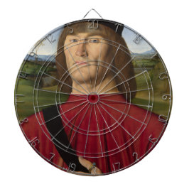 Sterk Man met een roze anjer (renaissance Art) Dartbord