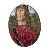 Sterk Man met een roze anjer (renaissance Art) Dartbord (Voorkant Rechts)