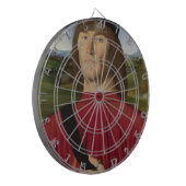 Sterk Man met een roze anjer (renaissance Art) Dartbord (Voorkant Links)