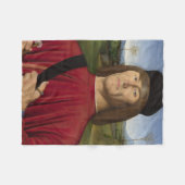 Sterk Man met een roze anjer (renaissance Art) Fleece Deken (Voorkant (Horizontaal))