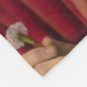 Sterk Man met een roze anjer (renaissance Art) Fleece Deken (Hoek)
