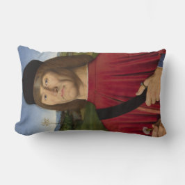 Sterk Man met een roze anjer (renaissance Art) Kussen