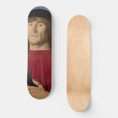 Sterk Man met een roze anjer (renaissance Art) Persoonlijk Skateboard (Voorkant)