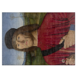 Sterk Man met een roze anjer (renaissance Art) Snijplank