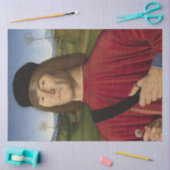 Sterk Man met een roze anjer (renaissance Art) Tissuepapier (Craft)