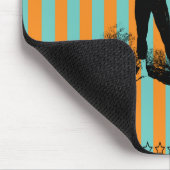 sterk man met strepen sjabloon muismat (Hoek)