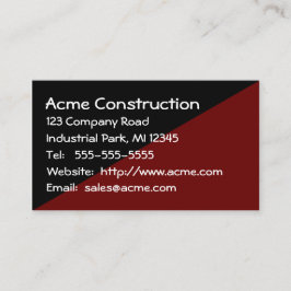 Sterk mannelijk Geen Frills Bruin en Zwart Vlak Visitekaartje