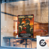 Sterk met de Wind Filmparodie Raamsticker (Cafe Raam)