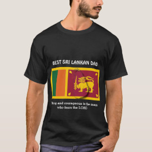 Sterk moedig   Gepersonaliseerd   SRI LANKAN DAD T-shirt